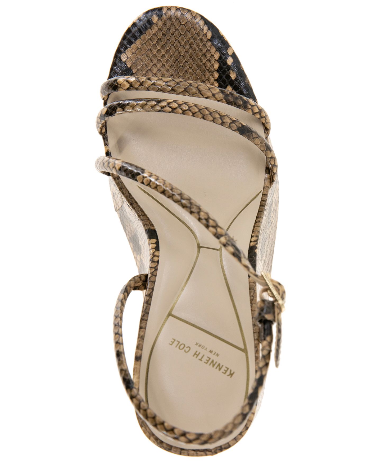 Женские сандалии Kenneth Cole New York Tatiana Platform Wedge, цвет: Песочный змеиный — фото 4