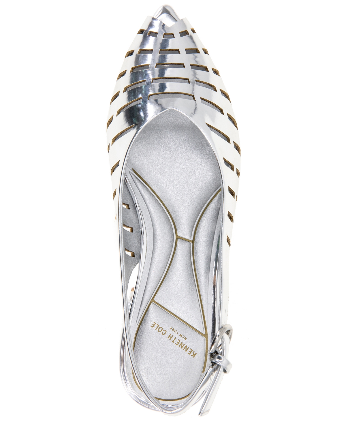 Shop Kenneth Cole New York Women's Calabra Slingback Flats In Silver