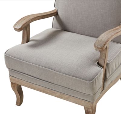 Rinaldo Wooden Upholstered Armchair with Wooden Legs