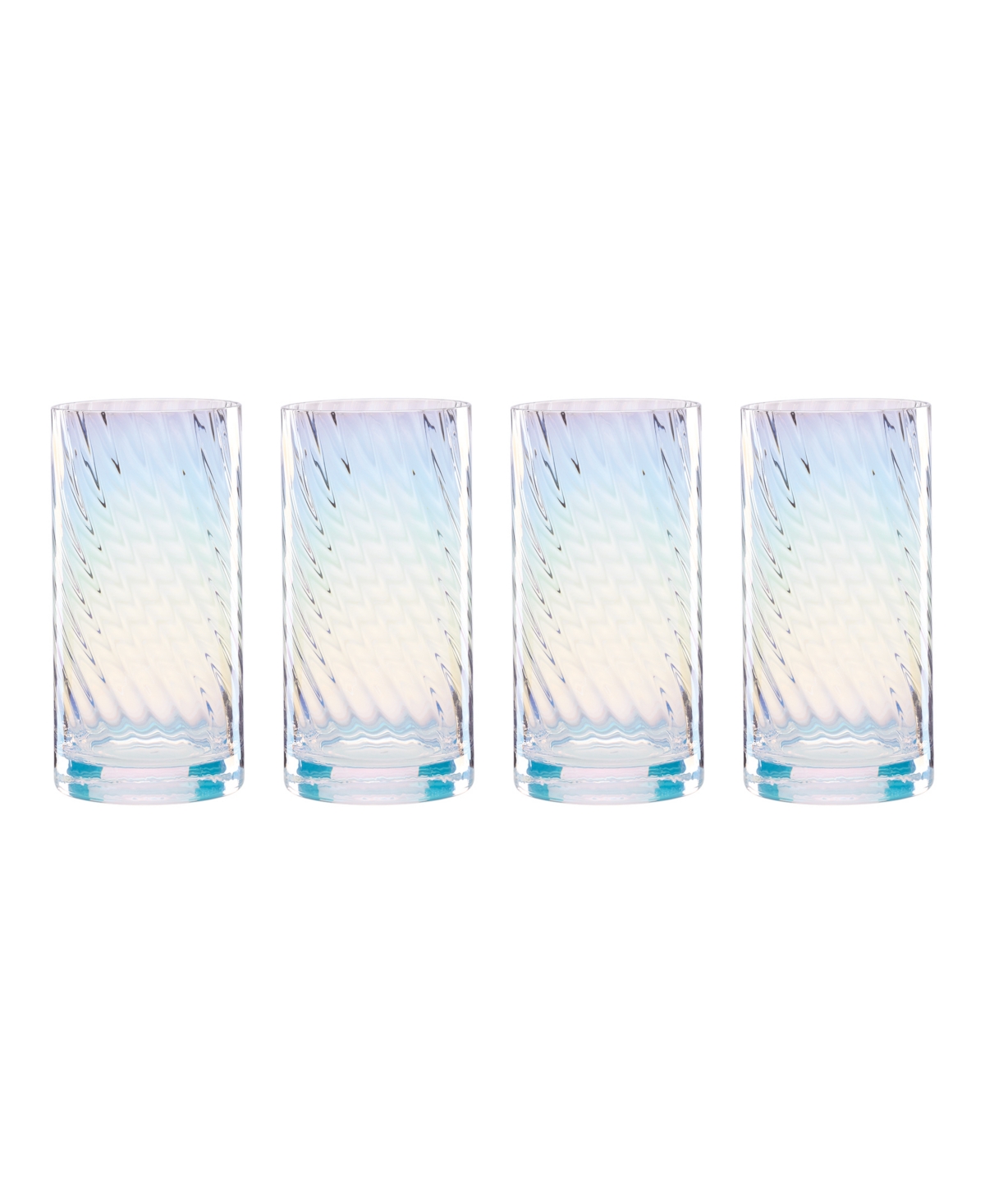 Lenox Tuscany Classics Iridescent Highball Glasses, Set Of 4 In Clear