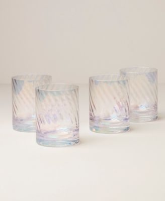 Tuscany Classics Iridescent Double Old Fashioned Glasses, Set of 4