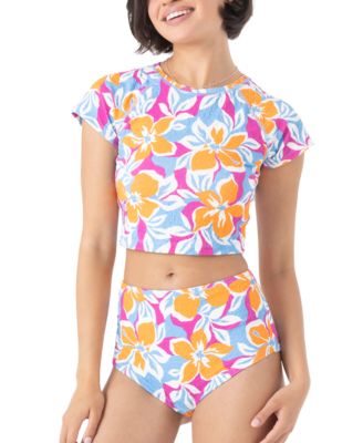 Juniors' Topanga Canyon Cropped Rash Guard