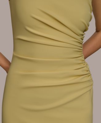 Women's Asymmetric-Neck Sheath Dress