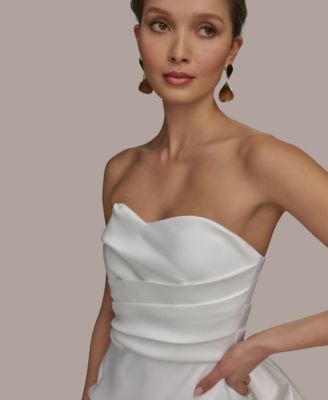 Women's Sweetheart-Neck Bow-Trim Dress