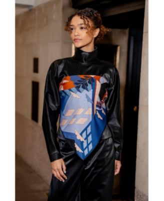 Double Sided Wool Silk Scarf Of Imagination