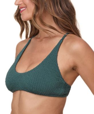 Women's The Valencia Convertible-Strap Textured Weave Bikini Top