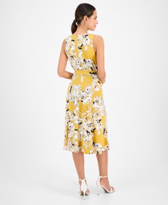 Kasper Women's Floral-Print Sleeveless Fit & Flare Dress