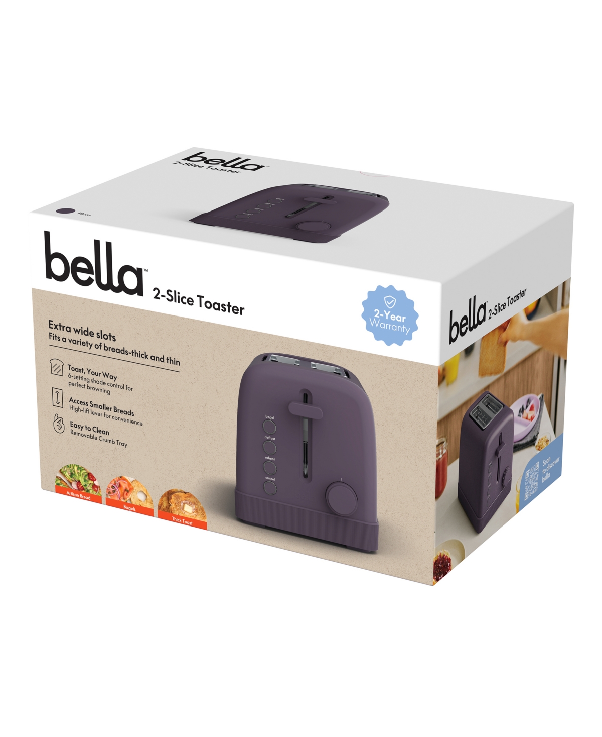 BELLA 2-SLICE TOASTER 