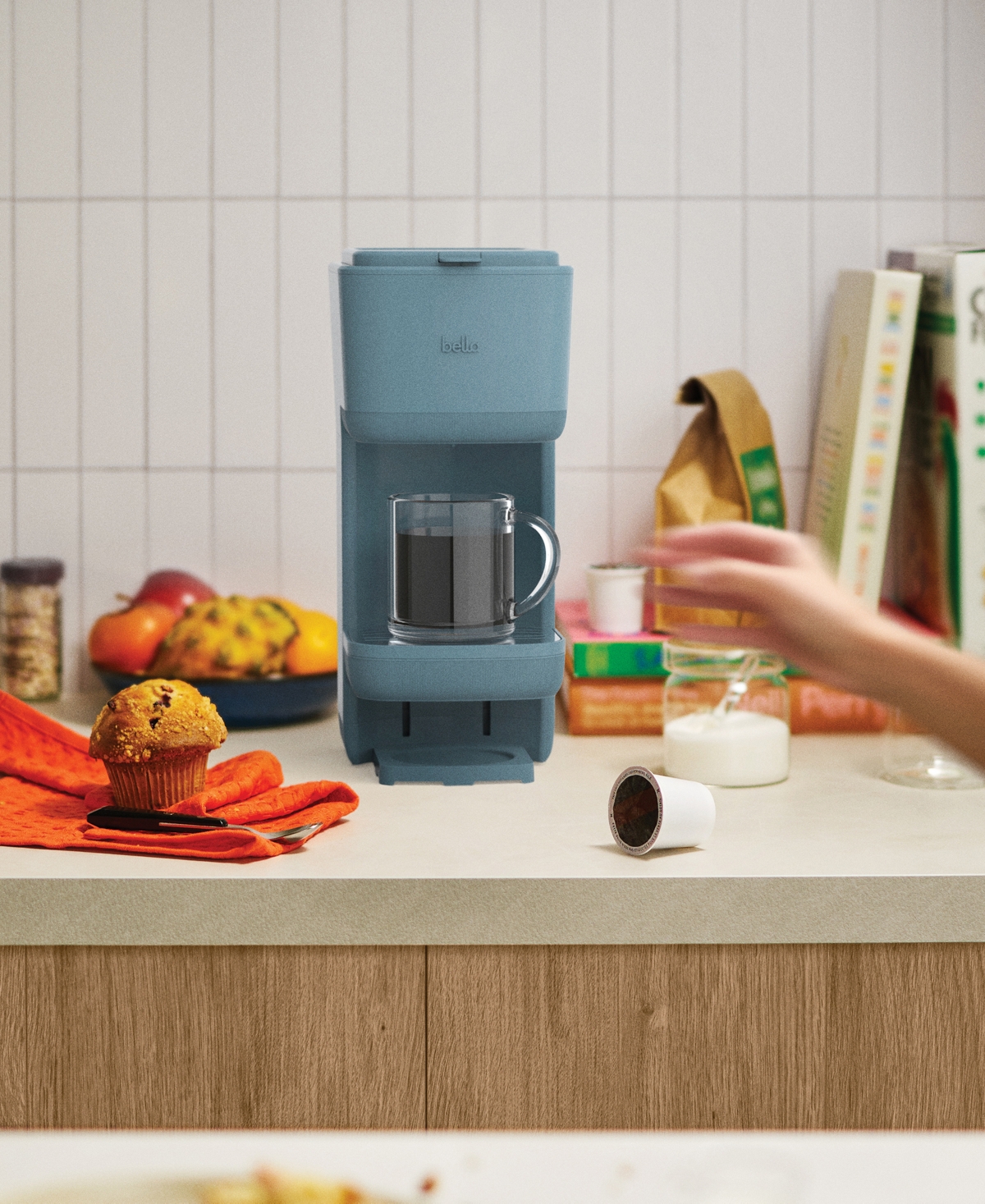 Bella Single-serve Coffee Maker With Water Tank 35126 In Surf