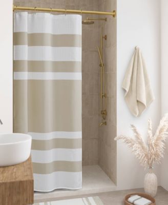 Spa Waffle 3M-Scotchgard™ Shower Curtain, 54" x  78"
