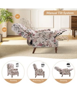  Standard Size  Variety Fabric Options  Manual Recline, Traditional Style  Alexander Recliner Chair
