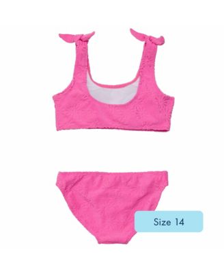 Little Girls Bubblegum Bloom Crop Bikini