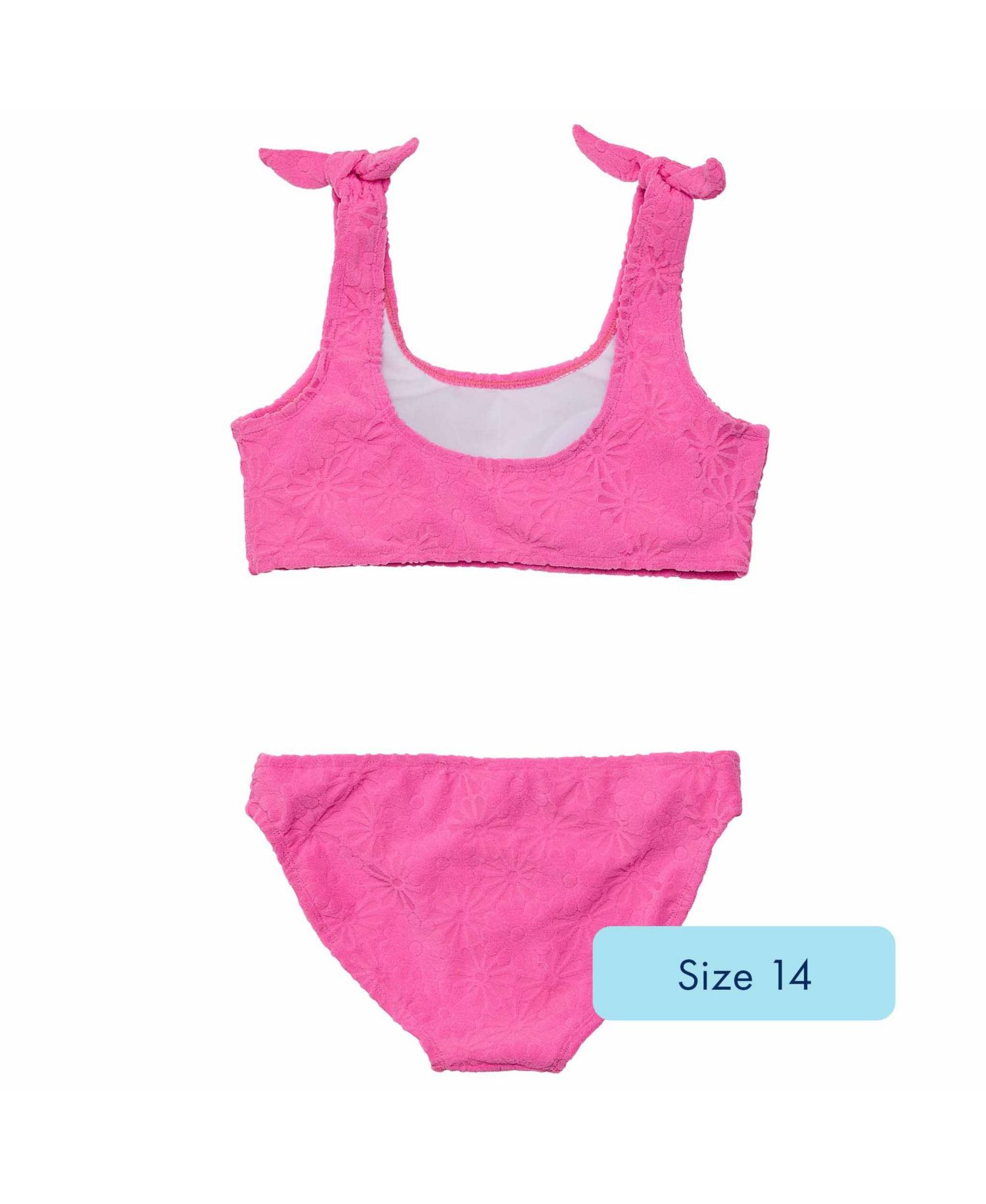 Little Girls Bubblegum Bloom Crop Bikini