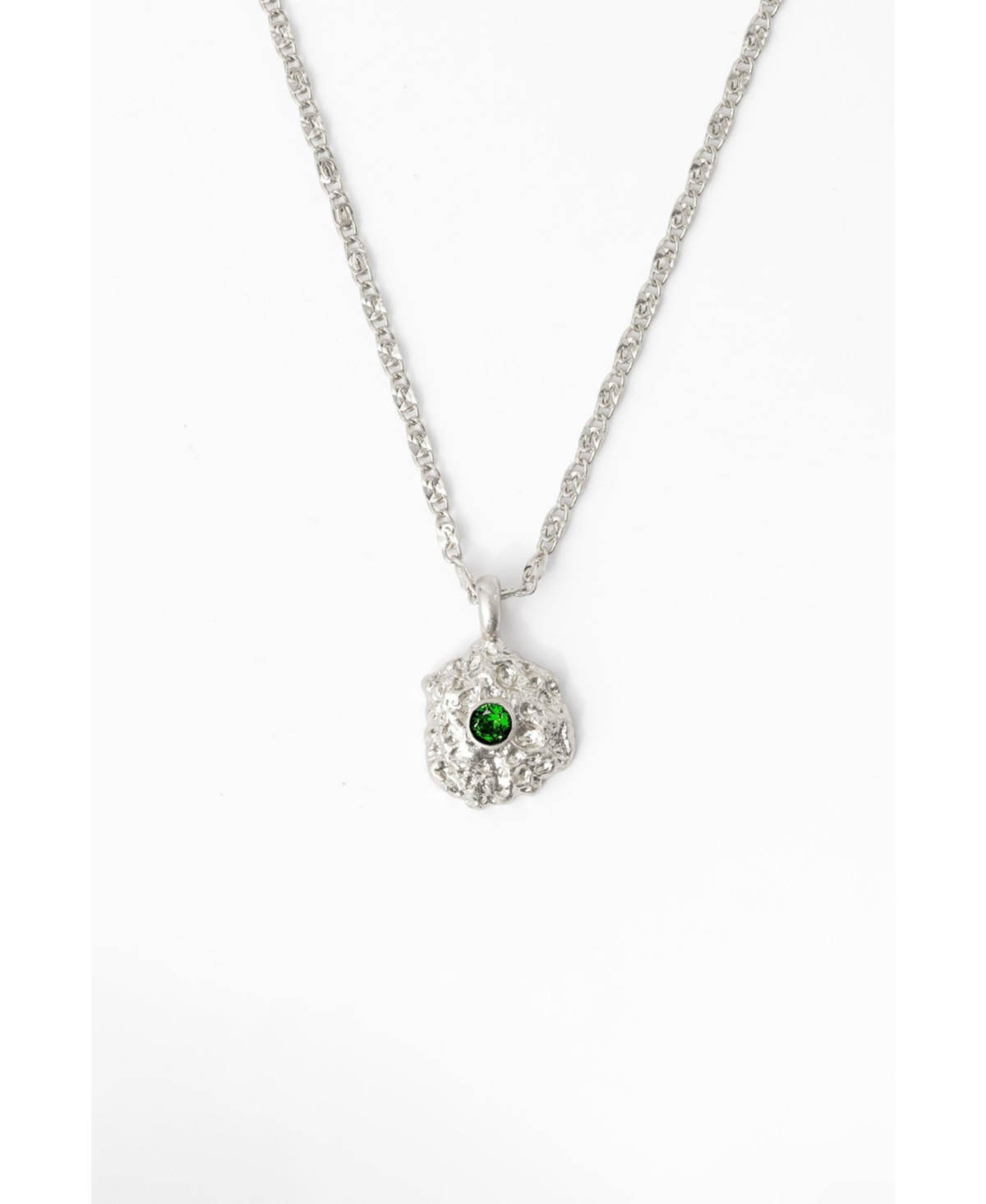 Shayla Molten Cubic Zirconia Pendant Necklace - Silver/blue