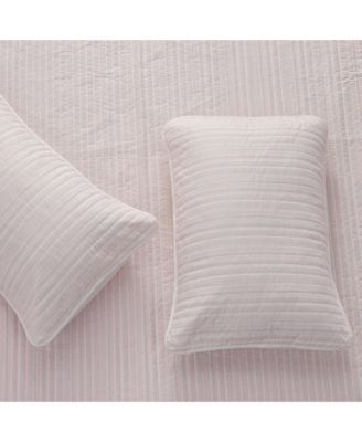 Tiny Stripes Microfiber Quilt Set With Shams