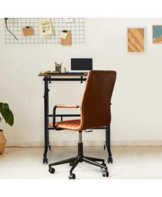 Mobile Standing up Desk Adjustable Computer Desk Tilting Workstation