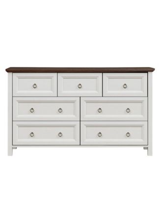 Farmhouse 7 Drawers Dresser for Bedroom, Wood Rustic Dresser Tv Stand, Storage Dressers Organizer for Bedroom, Living Room,Hallway