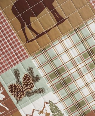 Rustic Woodland Reversible Microfiber Quilt Set with Shams