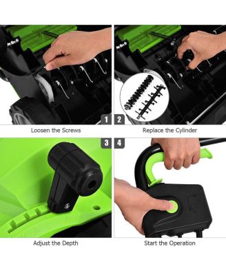 Collection Bag and Removable Blades 13 Inch 12 Amp Electric Scarifier