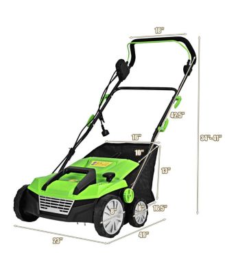 Collection Bag and Removable Blades 15 Inch 13 Amp Electric Scarifier