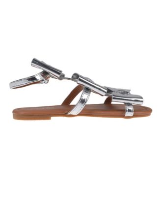 Little Girls Comfortable and Stylish Flat with Oversized Bows Sandals