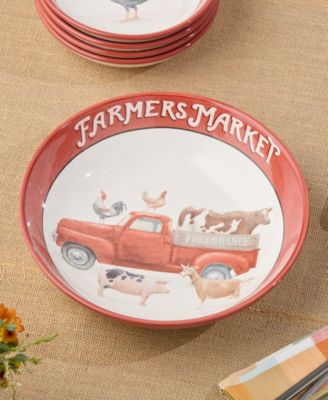 Vintage Farm Serving Bowl