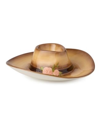 Rosewood 3-D Cowgirl Hat Chip and Dip Server