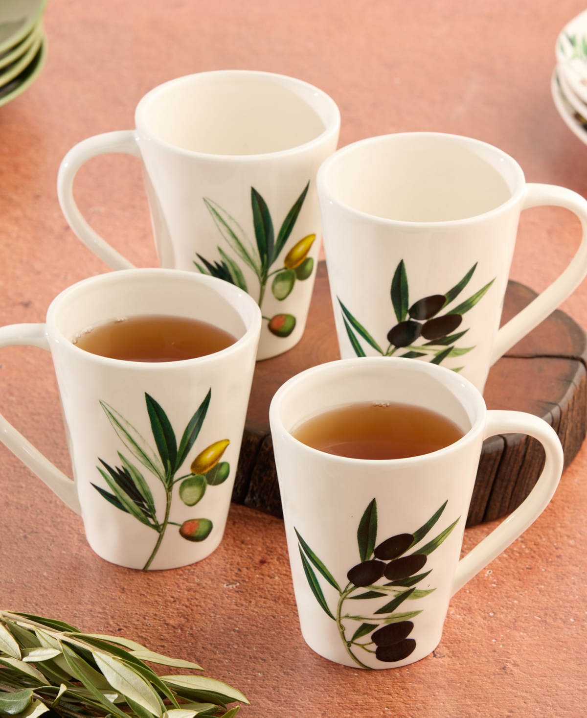 Certified International Olivia Set Of 4 Mugs In Multi