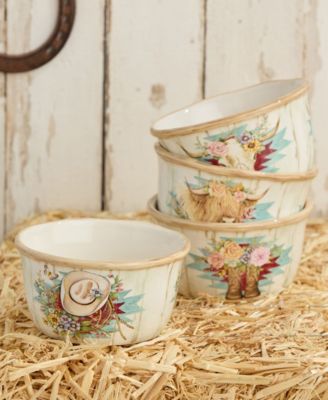 Rosewood Ice Cream Bowls, Set of 4, Service for 4
