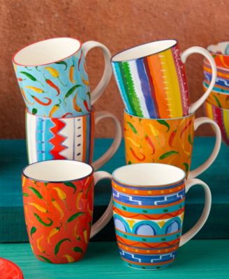 Caliente Mugs, Set of 6, Service for 6