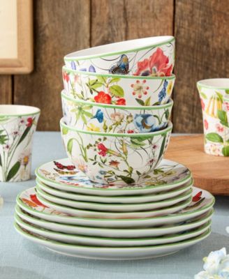 Greenhouse 16-Pc. Dinnerware Set, Service for 4