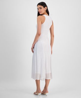 Women's Rhinestone Mesh Midi Dress, Exclusively at Macy's