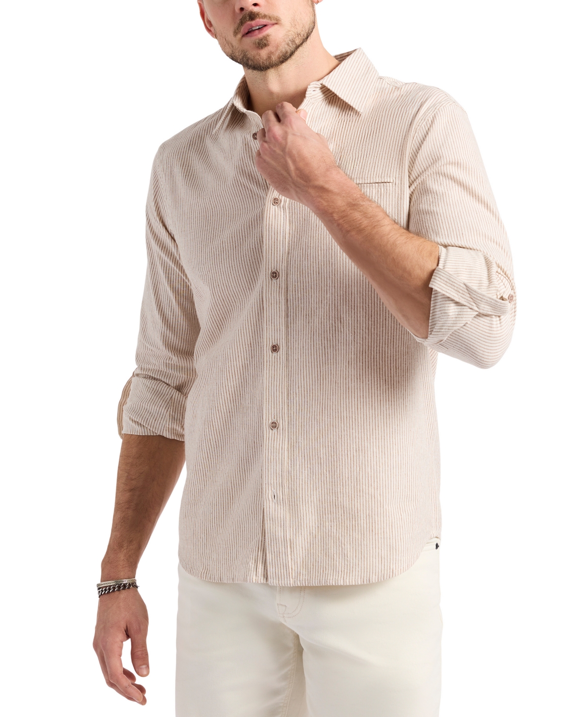 Buffalo David Bitton Men's Simbo Modern-fit Stripe Button-down Shirt