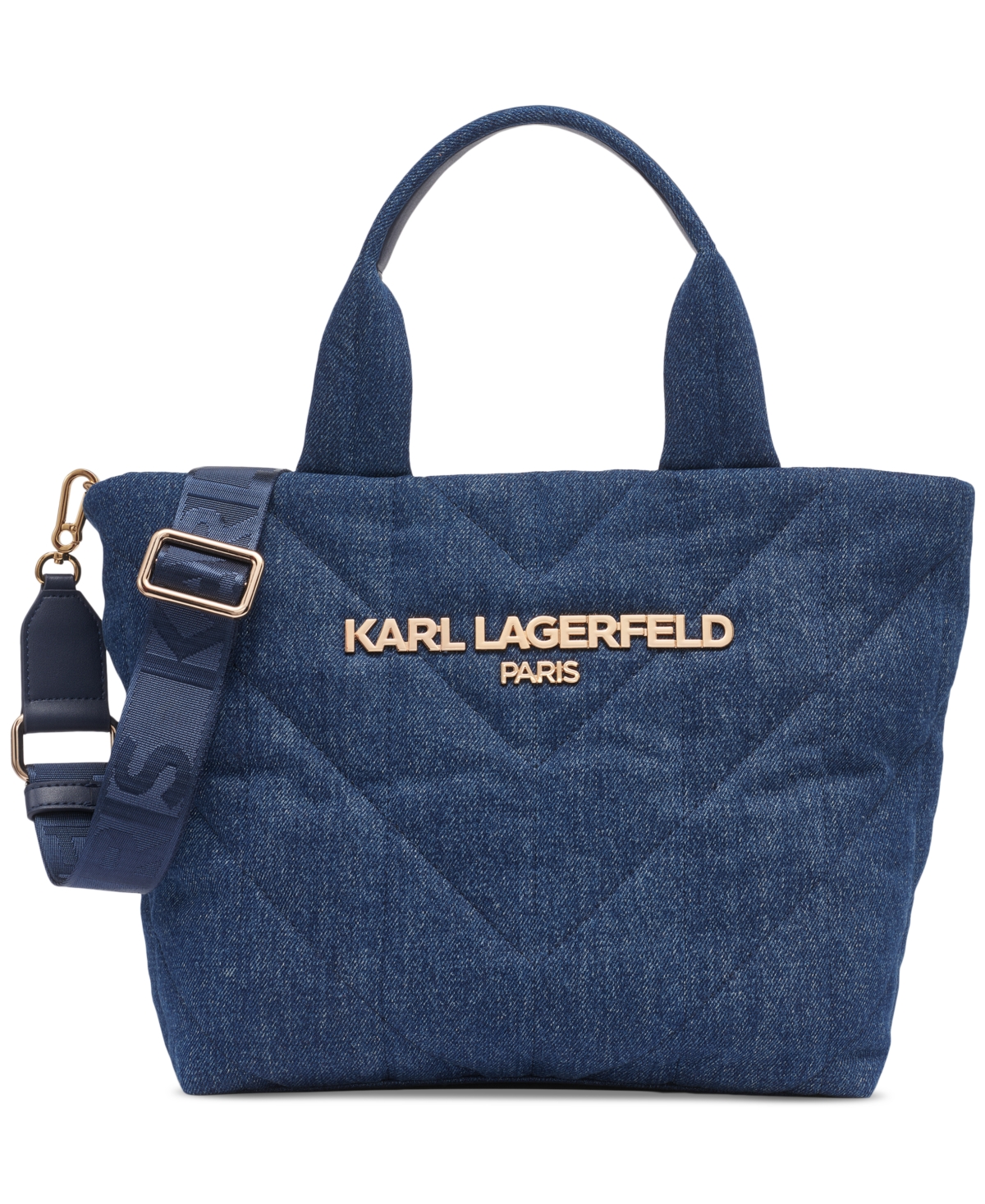 Karl Lagerfeld Paris Voyage Medium Quilted Denim Tote