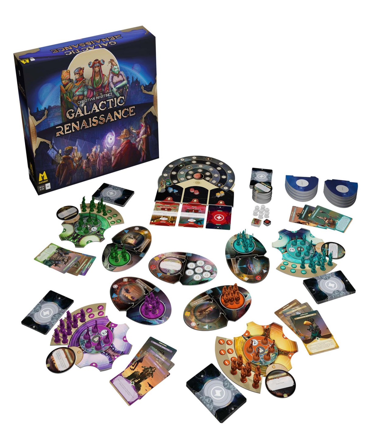 Surfin Meeple Galactic Renaissance Strategy Board Game In Multi