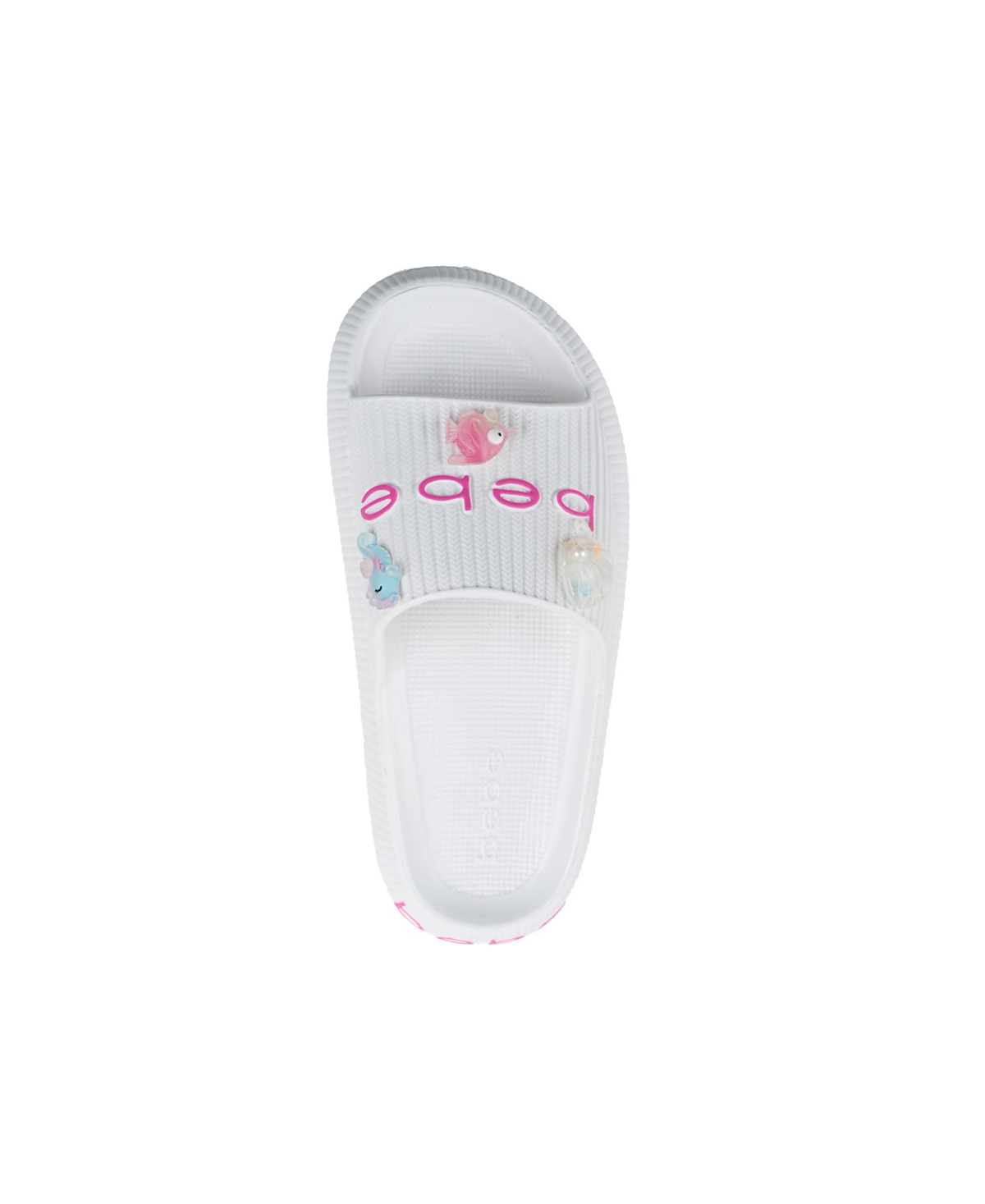 Bebe Little And Big Girls Stylish And Comfortable Summer With Sea Charms Slides In White