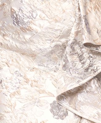 Petite One-Shoulder Metallic Jacquard Gown