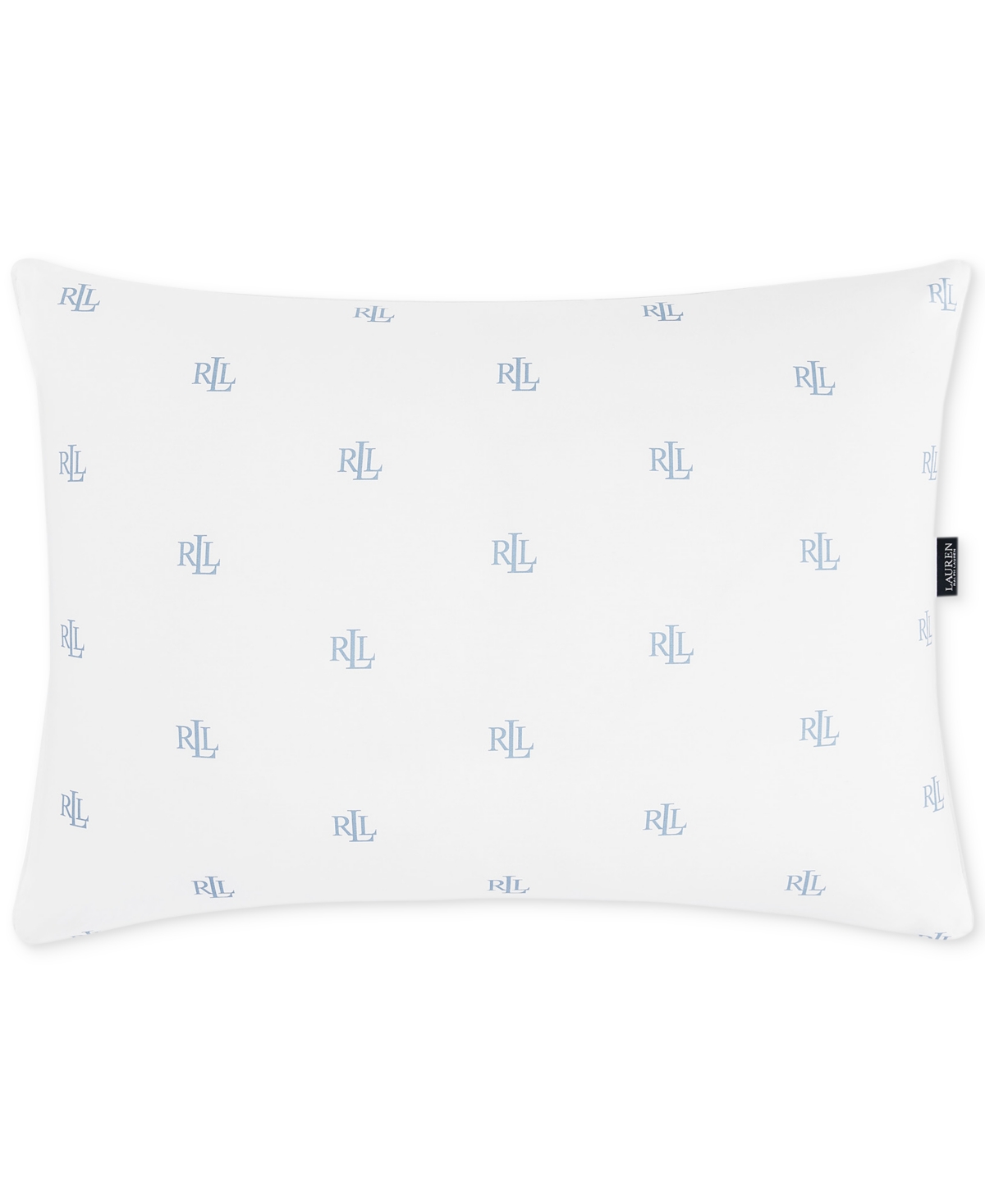 Ralph Lauren Logo Extra Firm Density Down Alternative Pillow, Standard/queen In White