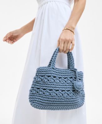 Crochet Medium Tote Bag, Exclusively at Macy's