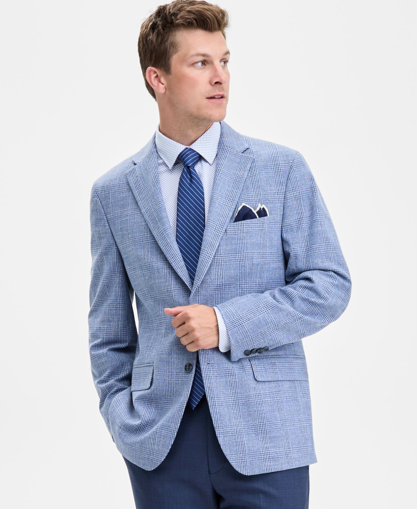 Мужской пиджак Tommy Hilfiger Modern-Fit Spring Sport Coat, цвет: Синий — фото 1