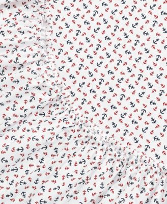 Printed 200-Thread Count Cotton Percale 3-Pc. Sheet Set, Twin