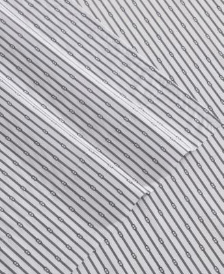 Printed 200-Thread Count Cotton Percale 3-Pc. Sheet Set, Twin XL