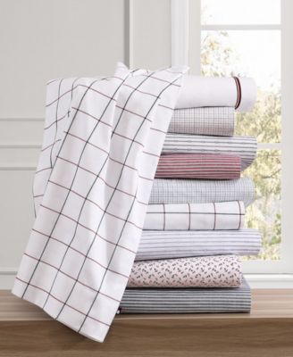 Printed 200-Thread Count Cotton Percale 3-Pc. Sheet Set, Twin XL