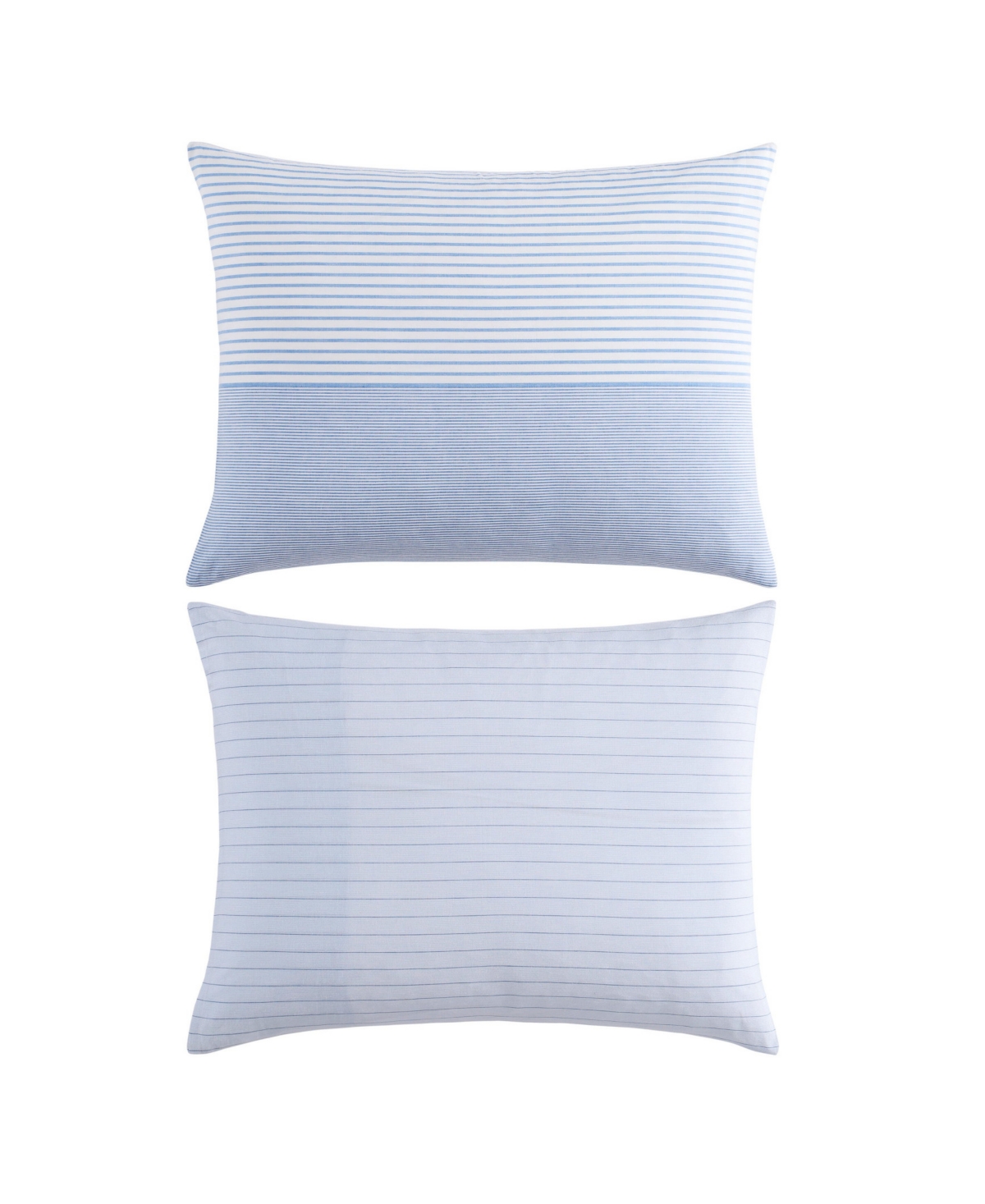 Tommy Hilfiger Modern Stripe Cotton 3-pc. Comforter Set, Full/queen In White,pale Blue,dark Blue