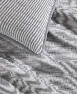 Ithaca Stripe Cotton Reversible 3-Pc. Quilt Set, Full/Queen