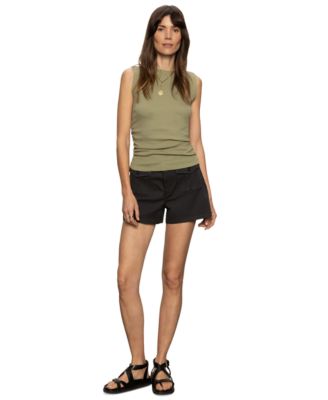 Sanctuary - Women's Ribbed Ruched Sleeveless Tank