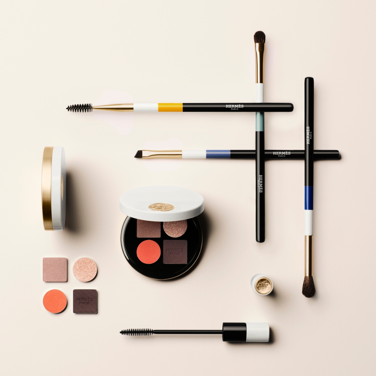 Hermes Ombres D' Powder Quartet For Eyes In 03 Ombres Fauves