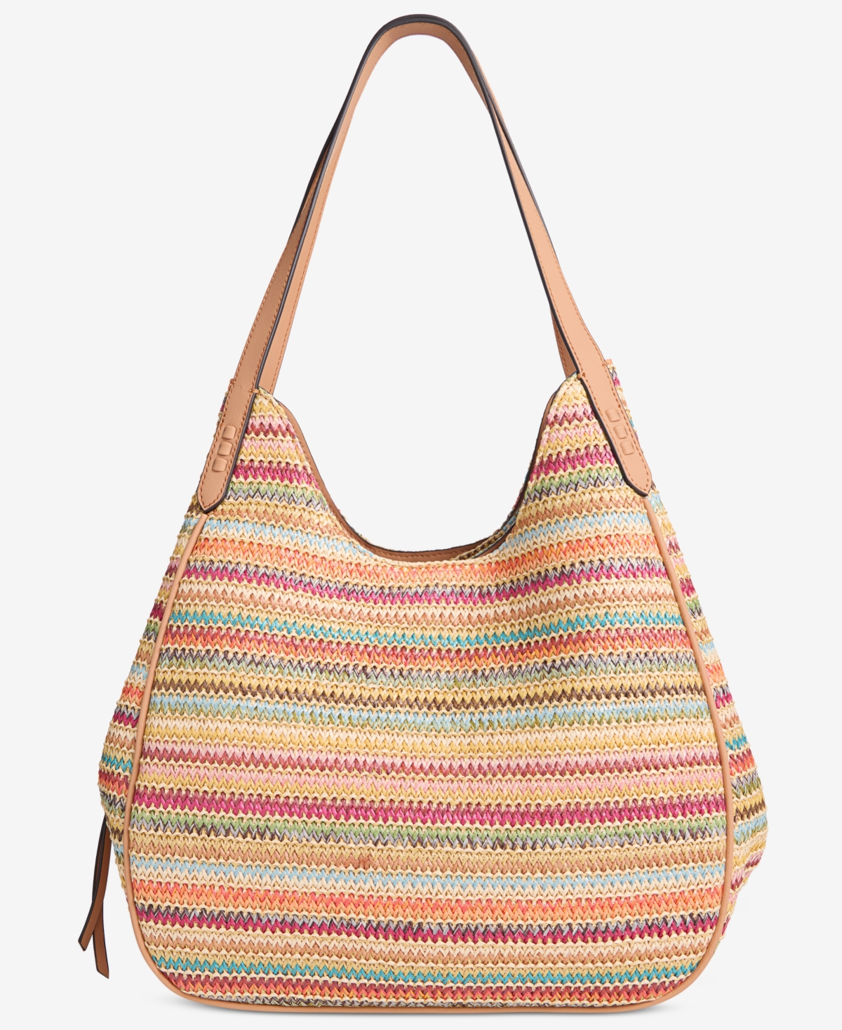 Straw Medium 4-Poster Tote, Exclusively at Macy's - Multi Stripe