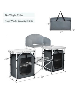 Folding Camping Table with Storage Organizer