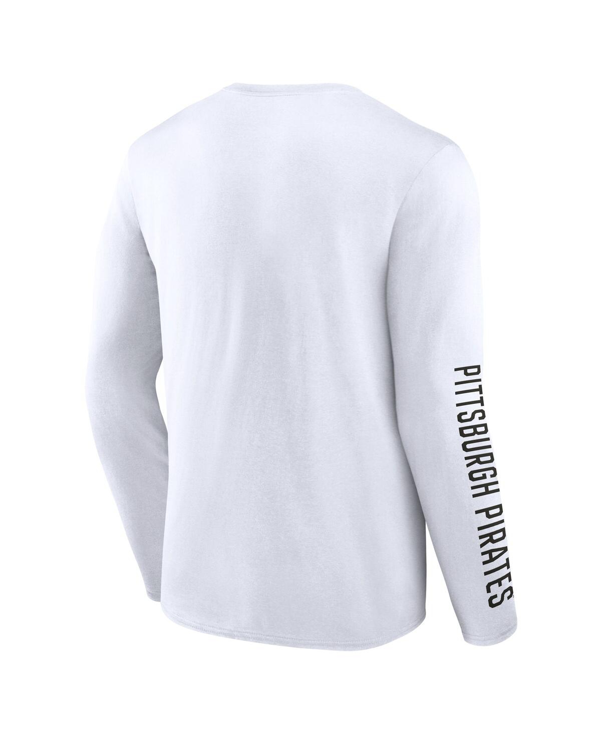 Fanatics Men's White Pittsburgh Pirates Press Box Long Sleeve T-shirt In White
